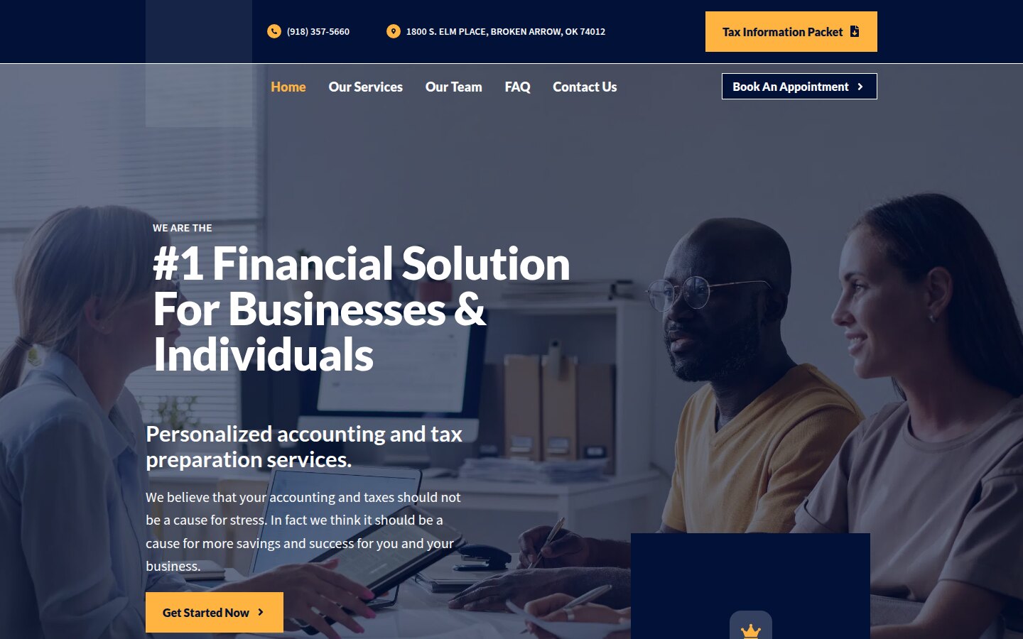Parakletos Taxes website hero screenshot