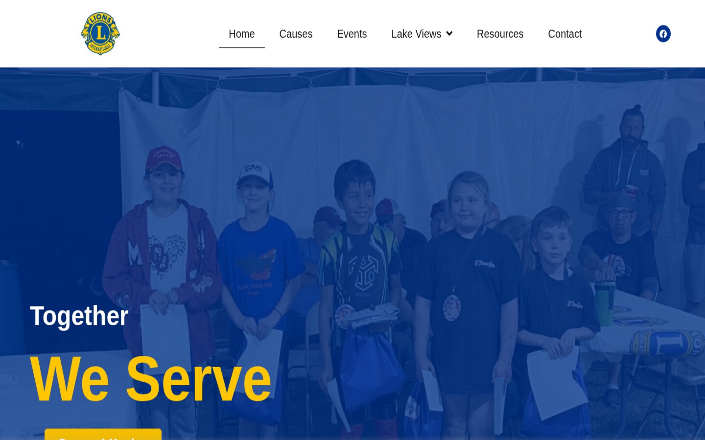 Wagoner Lions Club website hero screenshot